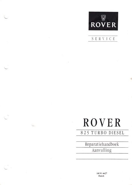 Te koop: Rover 825 turbo diesel reparatie – werkplaatshandb