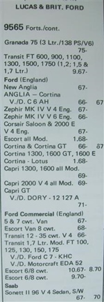 Rotor Ford Capri, Escort, Transit, Saab