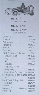 Contactpuntset Ford USA 1940-1960