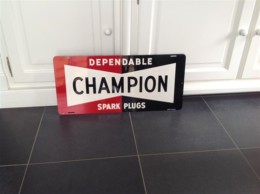 emaille plaat (champion)