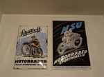 emaille reclameborden - moto -brommers- olie benz. oldtimer te koop