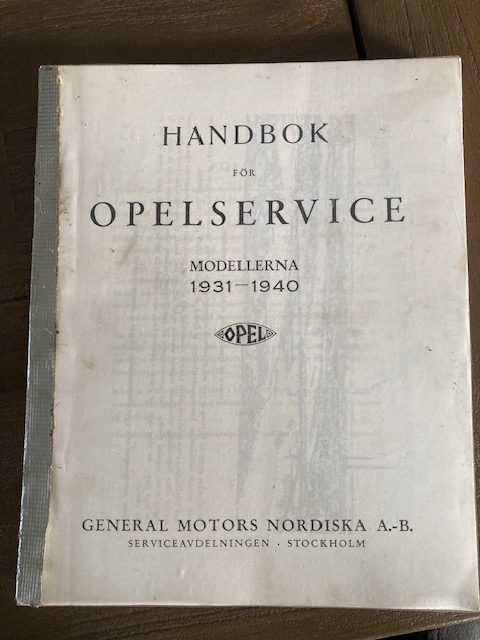 Handboek Opel Service modellen 1931-1940 te koop