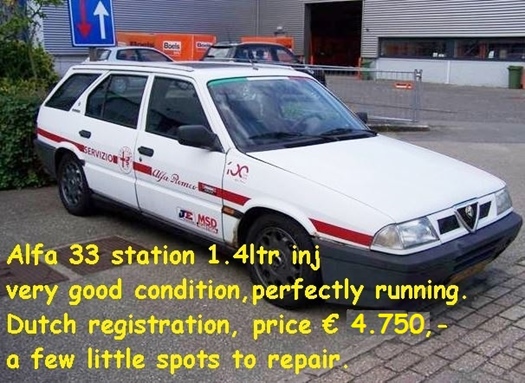 1993 Alfa Romeo 33 1.4 inj station oldtimer te koop