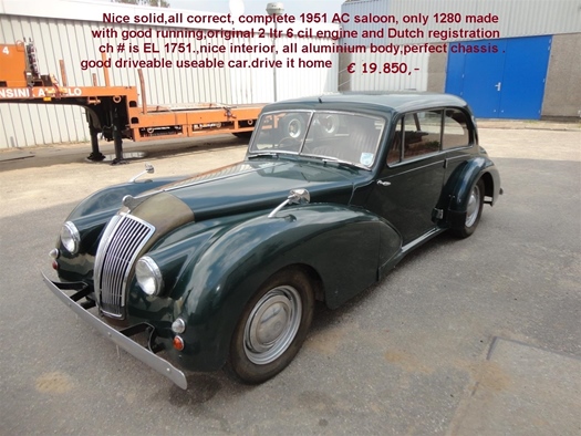 1951 AC coupe  RHD 1751 oldtimer te koop