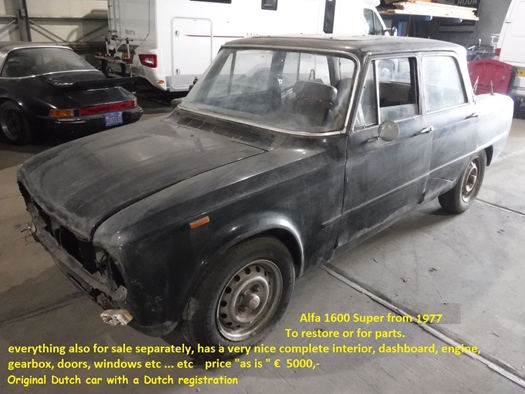 1977 Alfa Romeo Giulia 1600 Super Biscione oldtimer te koop