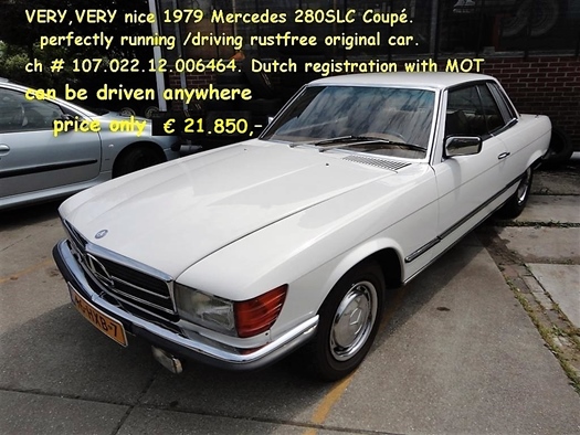 1979 Mercedes 280SLC W107 oldtimer te koop