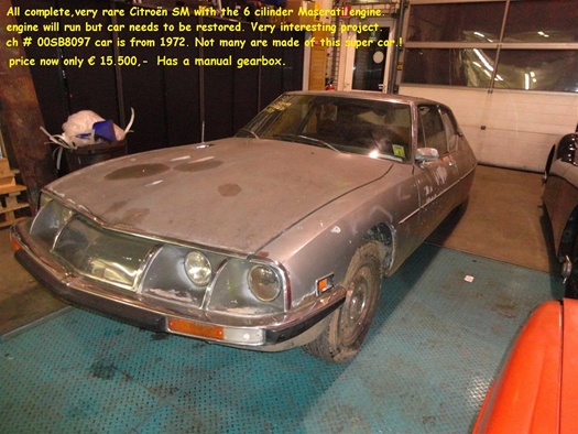 1972 Citroën SM 8097 oldtimer te koop