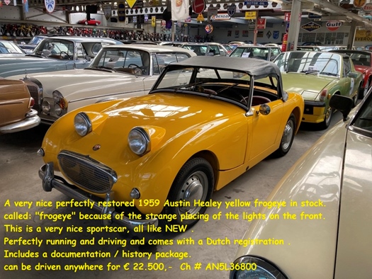 1959 Austin-Healey Frogeye sprite oldtimer te koop