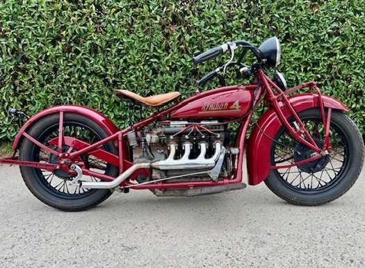 1931 Indian 402 4 cilinder vooroorlogse oldtimer motorfiets te koop