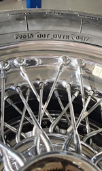 Jaguar Chromen Spaakwielen met banden 15 inck oldtimer te koop