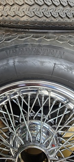 Jaguar Chromen Spaakwielen met banden 15 inck oldtimer te koop