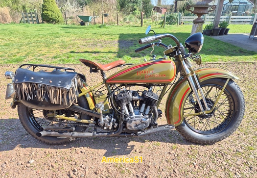 1929 Harley-Davidson Model D 750 flathead  vooroorlogse oldtimer motorfiets te koop