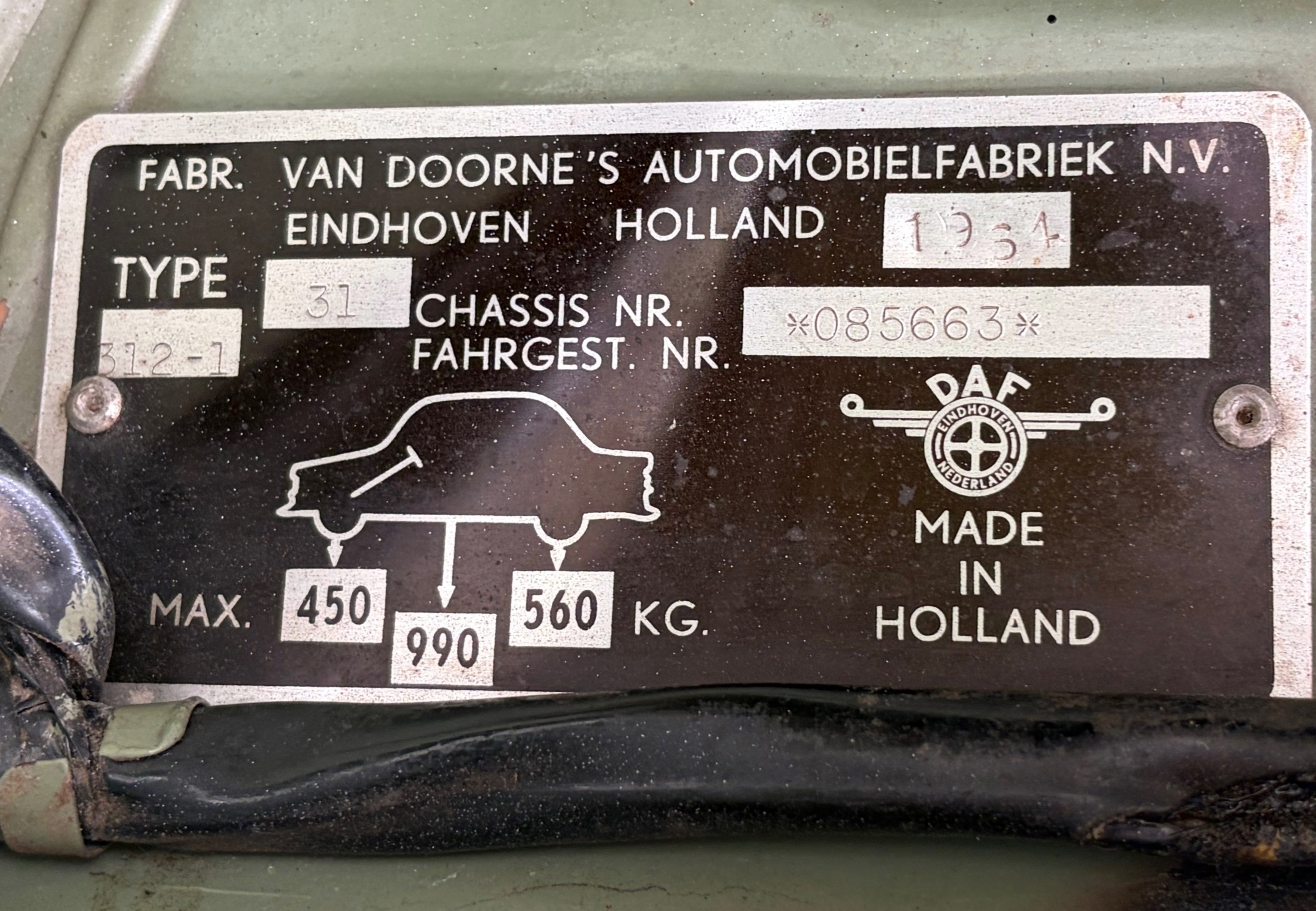 1964 Daf 31 Daffodil oldtimer te koop