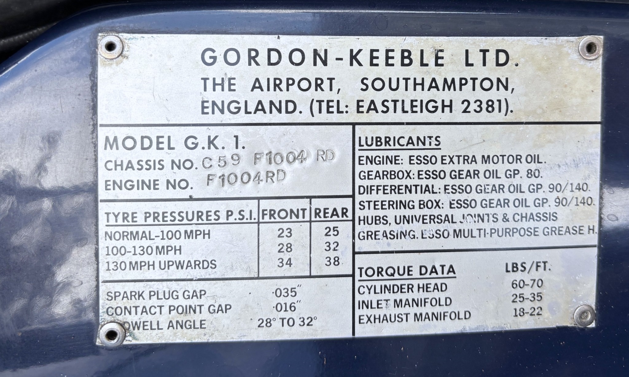 1965 Gordon-Keeble gk-1 concours condition. oldtimer te koop