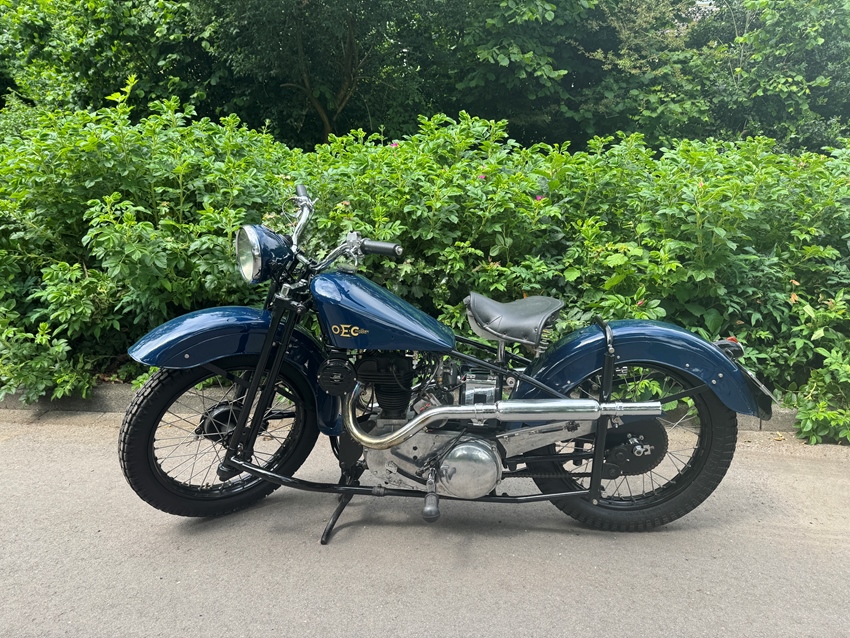 1939 OEC 250cc duplex besturing oldtimer motorfiets te koop