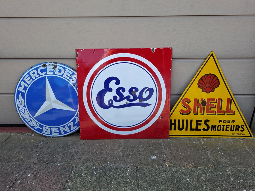 originele emailleborden - automobilia te koop