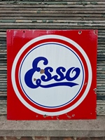 emaille reclameborden - garage- banden- olie- benz oldtimer te koop